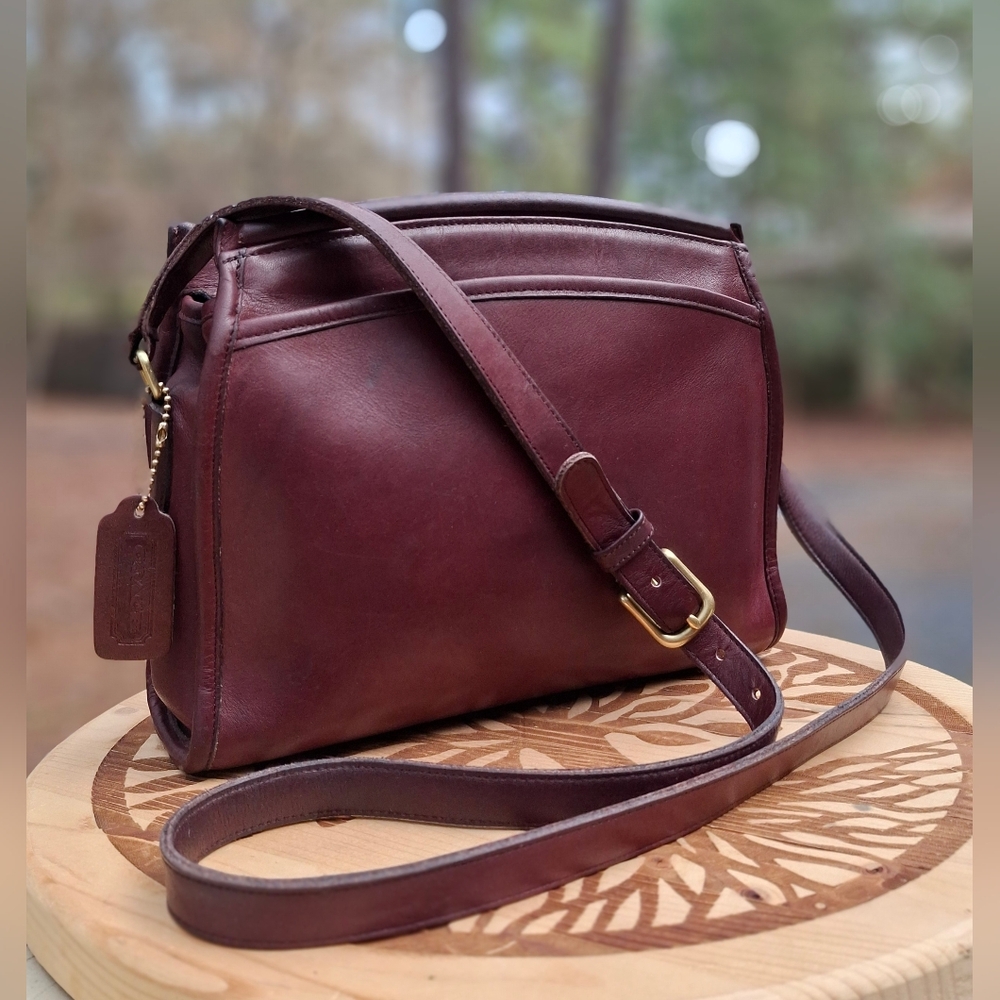 Vintage Coach Carlyle Mahogany Glove Tanned Leather Shoulder Crossbody Bag #9854 - Picture 13 of 13